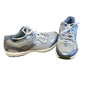 Ryka Dash Gray Blue Walking Running Sneakers Athletic Comfort Shoes Women’s 9.5